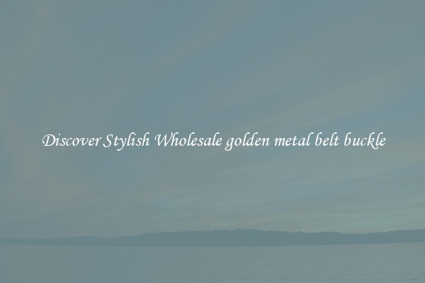 Discover Stylish Wholesale golden metal belt buckle