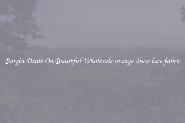 Bargin Deals On Beautful Wholesale orange dress lace fabric