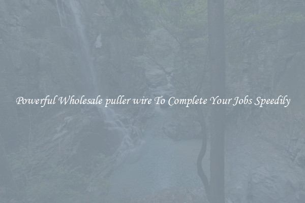 Powerful Wholesale puller wire To Complete Your Jobs Speedily