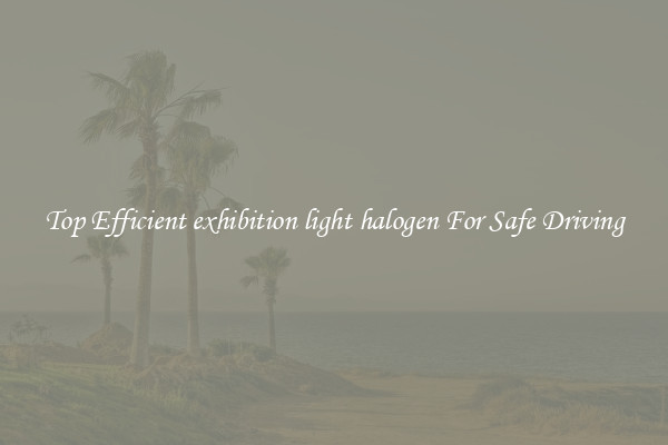 Top Efficient exhibition light halogen For Safe Driving