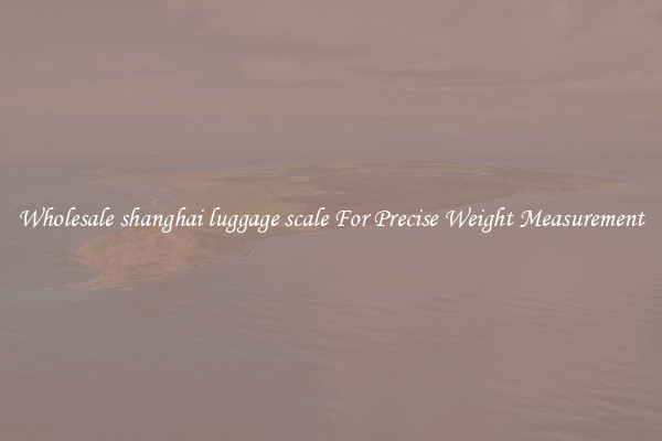 Wholesale shanghai luggage scale For Precise Weight Measurement