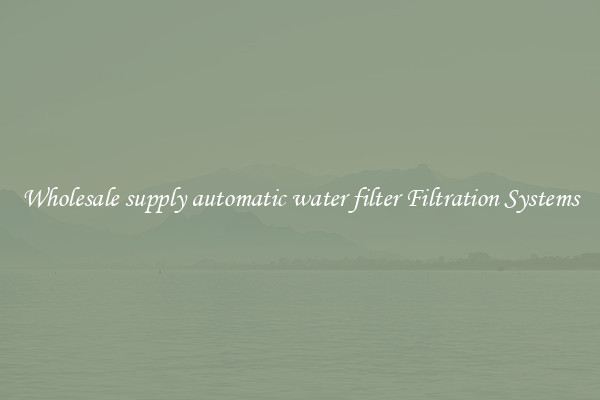 Wholesale supply automatic water filter Filtration Systems