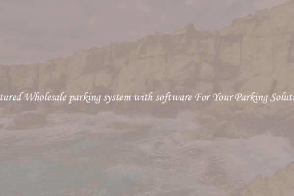 Featured Wholesale parking system with software For Your Parking Solutions 