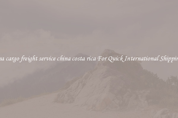 sea cargo freight service china costa rica For Quick International Shipping