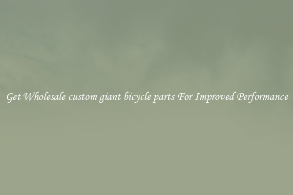 Get Wholesale custom giant bicycle parts For Improved Performance