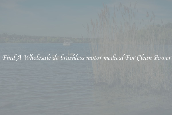 Find A Wholesale dc brushless motor medical For Clean Power